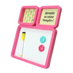 Porta Retrato E Quadro Para Recados Caneta Imã Foto 10x7cm - 2