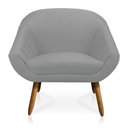 Ver imagem 6 de Kit 01 Namoradeira 02 Lugares e 02 Poltronas Giovana Suede Castanho Cinza
