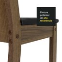 Ver mais imagens de Conjunto Sala de Jantar Madesa Madu Mesa Tampo de Vidro Redondo 4 Cadeiras - Rustic/preto/preto