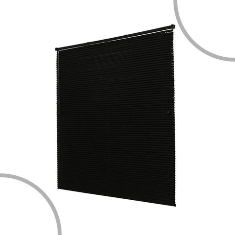 Persiana Horizontal de PVC- 1,20X1,60m Cortina Off Blackout Preto
