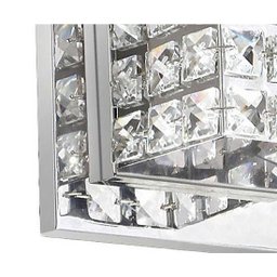 Arandela de Cristal E Inox Interna Lavabo banheiro ou quarto Ac195 - 3