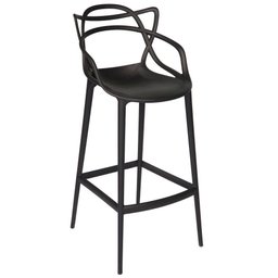 Kit C/ 2 Banquetas Allegra Masters 100% Polipropileno Preta - 2