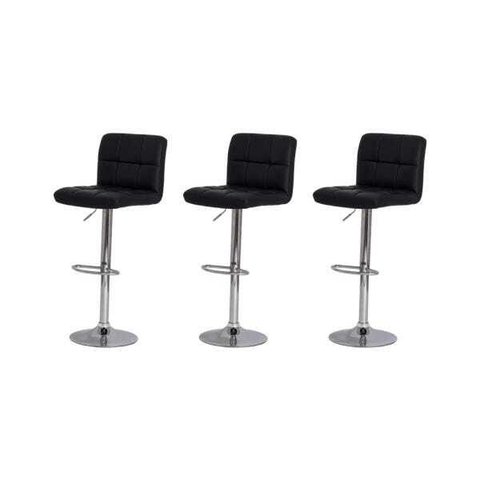 Kit 3 Banquetas Gomos Preta