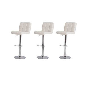 Kit 3 Banquetas Gomos Branca