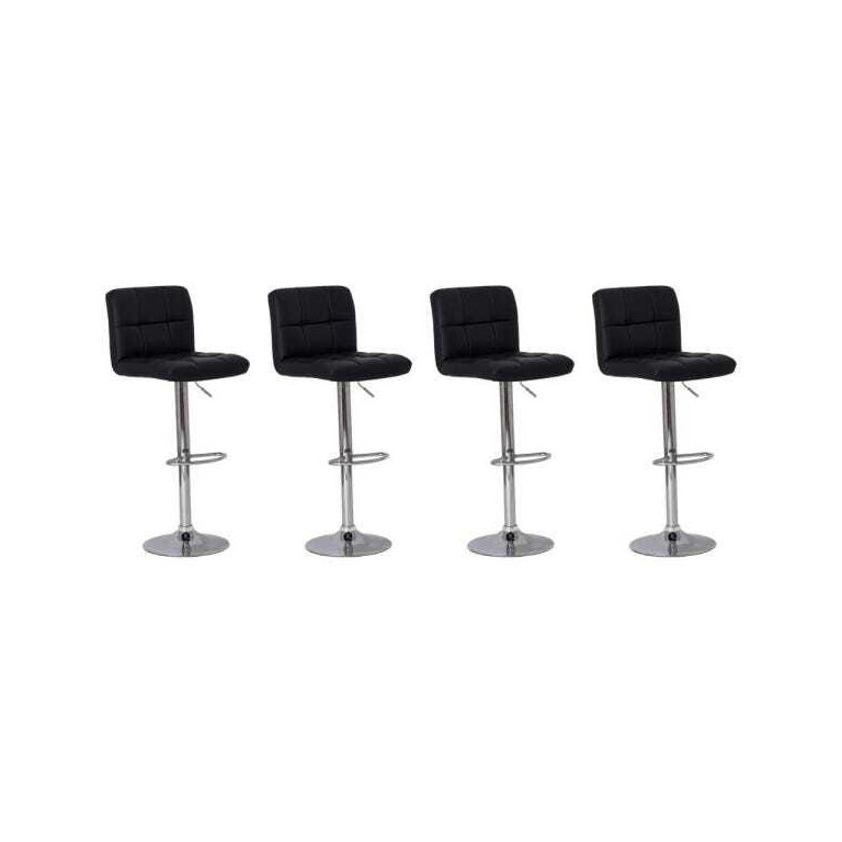 Kit 4 Banquetas Gomos Preta