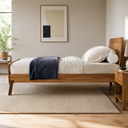 Ver imagem 2 de Cama de Solteiro para Colchões de 190x90cm Orlando Nogal CI090 Art In Móveis