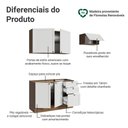 Ver imagem 4 de Armário de Cozinha Compacta 180 Cm Vik Madesa 02 Rustic/branco