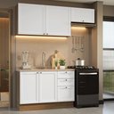 Ver imagem 1 de Armário de Cozinha Compacta 180 Cm Vik Madesa 02 Rustic/branco