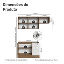 Ver imagem 3 de Armário de Cozinha Compacta 180 Cm Vik Madesa 02 Rustic/branco