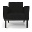 Ver imagem 6 de Kit 2 Poltronas Decorativas Karen Pés Fixo em Madeira Preto Linho Preto G19 - Gran Belo