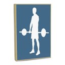 Ver imagem 3 de Quadro Decorativo Musculação Minimalista Iii com Moldura Filete