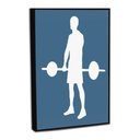 Ver imagem 4 de Quadro Decorativo Musculação Minimalista Iii com Moldura Filete