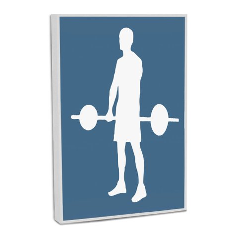 Quadro Decorativo Musculação Minimalista Iii com Moldura Filete