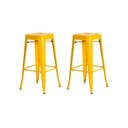 Ver imagem 1 de Kit 2 Banquetas Tolix Iron Design Amarela