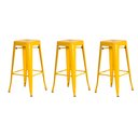 Ver imagem 1 de Kit 3 Banquetas Tolix Iron Design Amarela