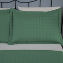 Ver imagem 3 de Kit Colcha Cobre Leito Matelado Casal Queen Size 3 Peças Copacabana 300 Fios Verde