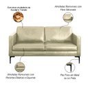 Ver imagem 3 de Sofá Decorativo Sala de Estar Europa 2 Lugares 180cm Couro Tiza - Mozzelar
