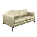 Ver imagem 1 de Sofá Decorativo Sala de Estar Europa 2 Lugares 180cm Couro Tiza - Mozzelar