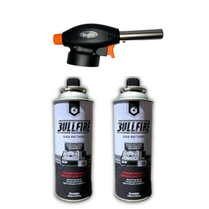 Kit Maçarico À Gás Portátil Ia20 Bestfer e 2 Gases Bullfire