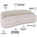 Ver imagem 4 de Sofá 4 Lugares Curvo Sala de Estar Living Lótus D02 Linho Cru 230 cm D-461 - Lyam Decor