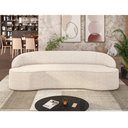 Ver imagem 2 de Sofá 4 Lugares Curvo Sala de Estar Living Lótus D02 Linho Cru 230 cm D-461 - Lyam Decor
