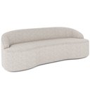Ver imagem 1 de Sofá 4 Lugares Curvo Sala de Estar Living Lótus D02 Linho Cru 230 cm D-461 - Lyam Decor