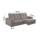 Ver imagem 3 de Sofá Dublin 02 Módulos de 80cm Br25cm Meu Sofá Online B002 Veludo Capuccino