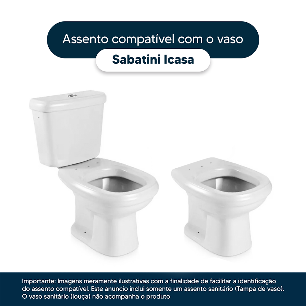 Tampa de Vaso Assento Sanitário Almofadado Astra Sabatini Bone (bege) para Bacia Icasa - 4