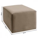 Ver imagem 5 de Poltrona Balanço Ternura + Puff em Veludo - Star Confort Castor