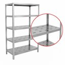 Ver imagem 2 de Estante 5 Planos Perfurados Inox 430 | 110×48,5x180cm
