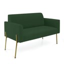 Ver imagem 6 de Sofá Namoradeira e Poltrona Pé de Ferro Dourado Salão Marisa Veludo Verde D03 - D'Rossi