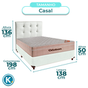 Ver imagem 2 de Conjunto Cama Box Branco Casal + Colchão Molas Ensacadas Airtech Ortobom + Cabeceira