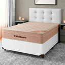 Ver imagem 1 de Conjunto Cama Box Branco Casal + Colchão Molas Ensacadas Airtech Ortobom + Cabeceira