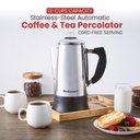 Ver imagem 2 de Elite Gourmet Percolador de Café Elétrico 12 Xícaras em Aço Inox