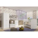 Ver imagem 2 de Quarto de Bebê Completo com Guarda-Roupa 2 Portas, Berço e Cômoda 3 Gavetas Completa Móveis