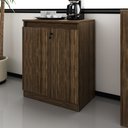 Ver imagem 4 de Balcão com Chave para Escritório Home Office ME4149 Nogal - Gran Belo