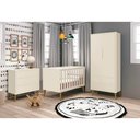 Ver imagem 1 de Kit Quarto Infantil Theo Retrô Areia – Cômoda 3 Gavetas + Guarda-Roupa 2 Portas + Berço