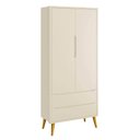 Ver imagem 5 de Kit Quarto Infantil Theo Retrô Areia – Cômoda 3 Gavetas + Guarda-Roupa 2 Portas + Berço