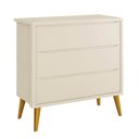 Ver imagem 4 de Kit Quarto Infantil Theo Retrô Areia – Cômoda 3 Gavetas + Guarda-Roupa 2 Portas + Berço