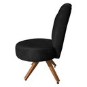 Ver imagem 3 de Poltrona Decorativa Royal Base Giratória de Madeira Slk Decor Preto