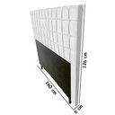 Ver imagem 2 de Cabeceira Estofada Paris 160 cm Para Cama Box Quarto Queen Size MV Estofados Sintético Branco