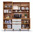 Ver imagem 3 de Armário de Cozinha Superiore 5 Portas 3 Gavetas Freijó Off White Batrol