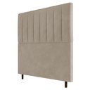 Ver imagem 1 de Cabeceira Cama Box Casal Queen Size Itália 160cm Suede Bege - Desk Design