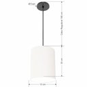 Ver imagem 2 de Lustre Luminária Pendente Vivare Free Lux Pe-4102pr Cúpula em Tecido 13x30cm