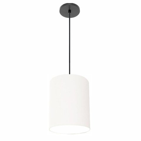 Lustre Luminária Pendente Vivare Free Lux Pe-4102pr Cúpula em Tecido 13x30cm