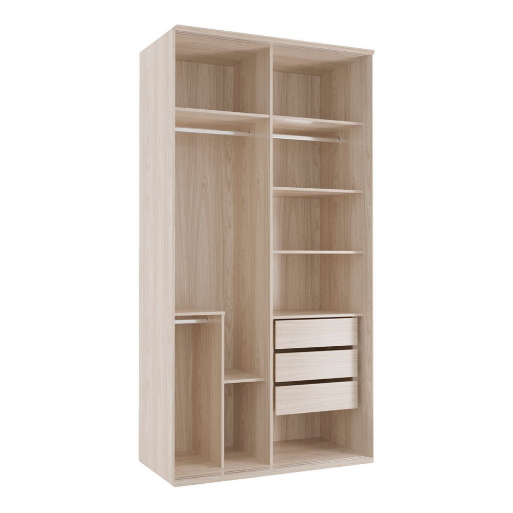 Guarda-roupa Solteiro Manhattan 2 Portas 3 Gavetas 100% Mdf