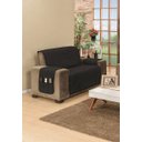 Ver imagem 3 de Protetor De Sofá 02 Lugares King C Assento de 1,20M Matelado Microfibra Dupla Face Manu Cinza/Preto