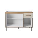 Ver imagem 3 de Balcão Gabinete para Pia Vic 118cm 03 Portas 01 Gaveta sem Tampo Savana Off White - Desk Design