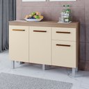Ver imagem 1 de Balcão Gabinete para Pia Vic 118cm 03 Portas 01 Gaveta sem Tampo Savana Off White - Desk Design
