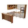 Cozinha Modulada Imperatriz Gourmet Canto 09 Peças Ripado em Mdf Nesher - 4